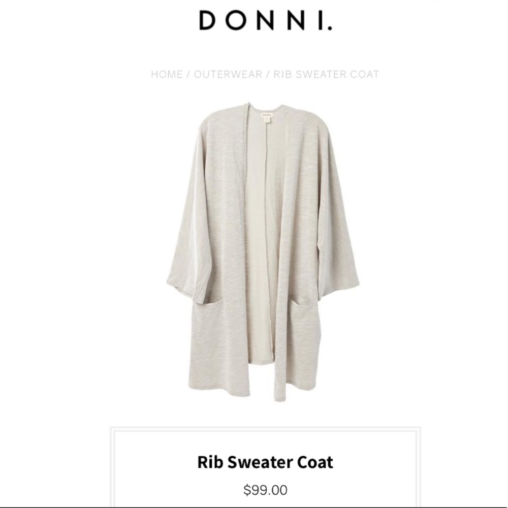 Donni Rib sweater coat